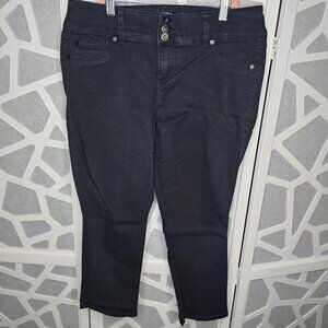 Torrid Womens Jeans Ankle Skinny Denim Black Mid Rise Size 12